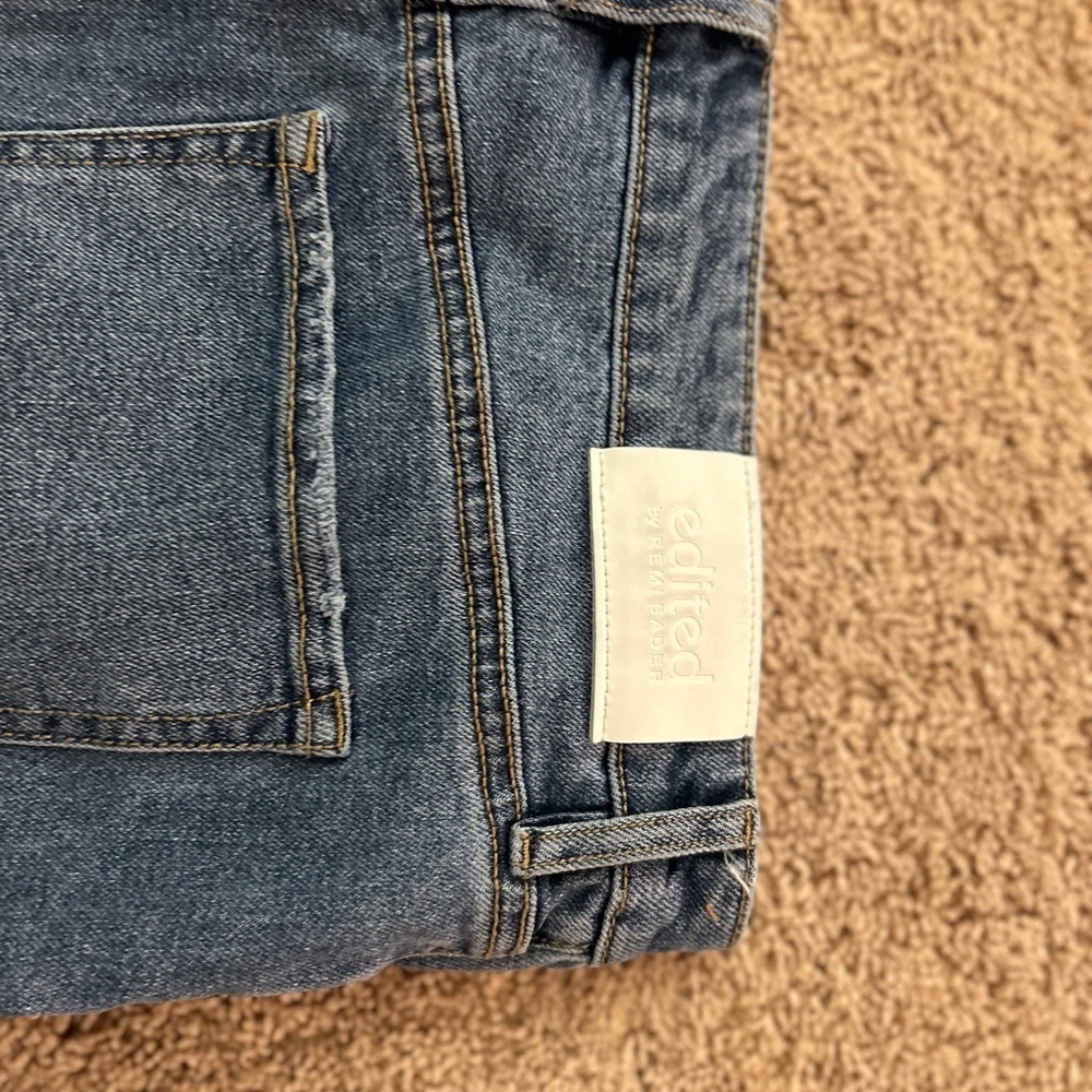 Edited by Remi Bader Denim Midi Skirt with Side Slit size 8 - Picture 11 of 15
